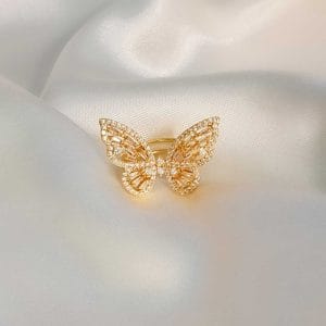انگشتر نگین دار طرح پروانه مدل Butterfly 551 vexuze