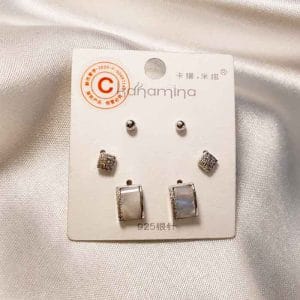 گوشواره زنانه شش تیکه میخی کانامینا مدل Kanamina 682 عصرتولز