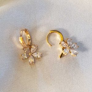 گوشواره زنانه آویز سنگی طرح گل پنج پر ژوپینگ مدل XUPING 955