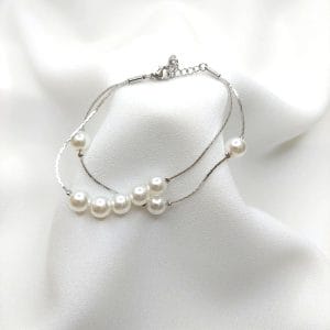 دستبند زنانه دو زنجیری طرح مرواریدی ژوپینگ مدل XUPING 2576 فروشگاه وکسوز
