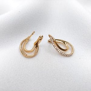 گوشواره زنانه قطره آب سه بعدی طرح نگین دار ژوپینگ مدل XUPING 3004 فروشگاه وکسوز