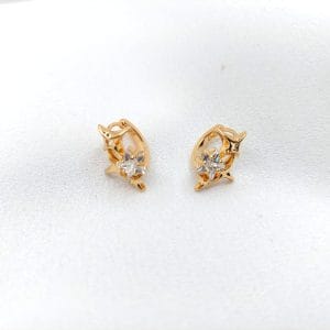گوشواره زنانه نگین دار طرح چهارستاره ژوپینگ مدل XUPING 3037 فروشگاه وکسوز