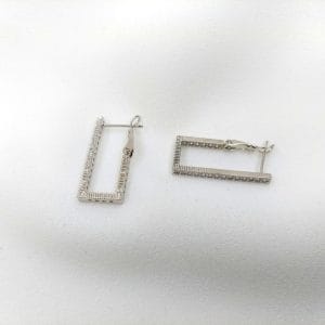 گوشواره زنانه نگین دار طرح مستطیلی ژوپینگ مدل XUPING 3055 فروشگاه وکسوز
