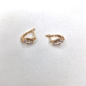 گوشواره زنانه طرح سنگ مستطیلی با نگین اتمی ژوپینگ مدل XUPING 3250 فروشگاه وکسوز