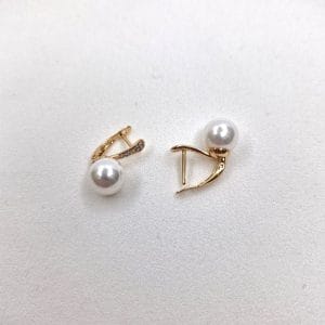 گوشواره زنانه آویز مرواریدی نگین دار ژوپینگ مدل XUPING 3616 فروشگاه وکسوز