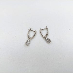 گوشواره زنانه آویز تک سنگ مینیمال طرح بیضی ژوپینگ مدل XUPING 3499 فروشگاه وکسوز