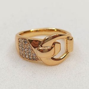 انگشتر زنانه نگین دار طرح سگک کمربند ژوپینگ مدل XUPING 3876 در گالری وکسوز