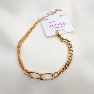 دستبند بند زنانه کارتیر ظریف و بزرگ طرح سنجاق قفلی ژوپینگ مدل XUPING 3970 در گالری وکسوز