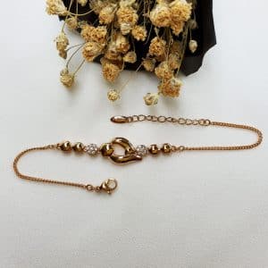 دستبند بند زنانه ظریف طرح شش ضلعی نگین دار ژوپینگ مدل XUPING 5093 در گالری وکسوز