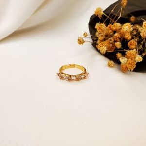 انگشتر زنانه پنج نگین اشکال هندسی مدل RING 5521 در گالری وکسوز