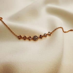 دستبند بند زنانه ظریف طرح تک دایره نگین دار ژوپینگ مدل XUPING 5654 در گالری وکسوز