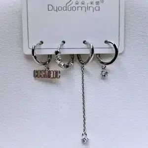 گوشواره زنانه آویز نگین دار طرح قلب اسپرت دودومینا مدل Duoduomina 6703 در فروشگاه وکسوز