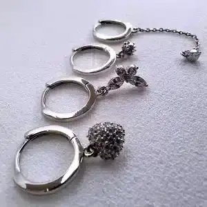 گوشواره زنانه چهار تکه طرح کیوت کانامینا مدل Kanamina 6560 در فروشگاه وکسوز